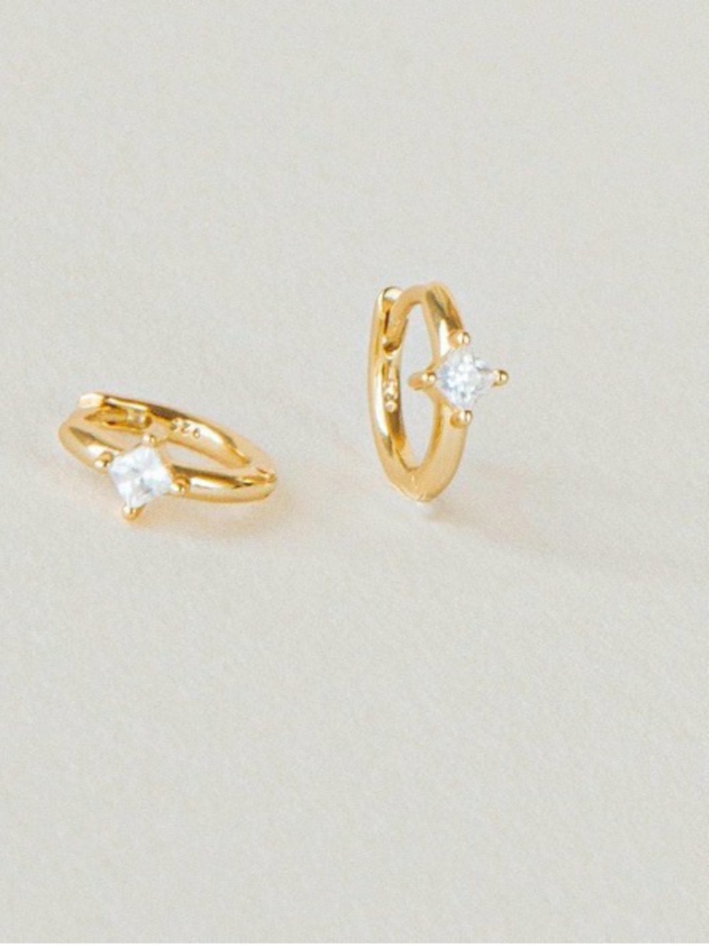 Diamond Huggie Earrings by Caitlyn Minimalist